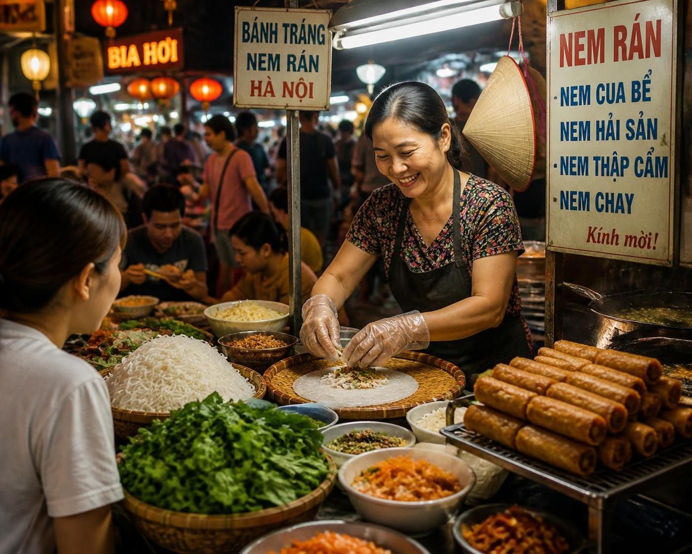 découvrez la recette des nems vietnamiens croustillants avec une farce savoureuse, la technique de pliage traditionnelle et la double friture pour un résultat parfait, comme ceux des vendeurs de rue de hanoï.