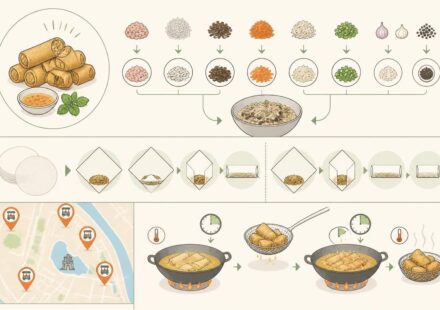 Nems vietnamiens croustillants : farce, pliage et double friture comme les vendeurs de rue de Hanoï découvrez la recette authentique des nems vietnamiens croustillants avec une farce savoureuse, un pliage traditionnel et une double friture pour un résultat parfait, comme les célèbres vendeurs de rue de hanoï.