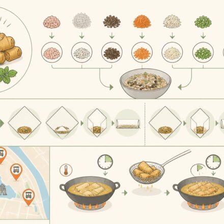 Nems vietnamiens croustillants : farce, pliage et double friture comme les vendeurs de rue de Hanoï découvrez la recette authentique des nems vietnamiens croustillants avec une farce savoureuse, un pliage traditionnel et une double friture pour un résultat parfait, comme les célèbres vendeurs de rue de hanoï.
