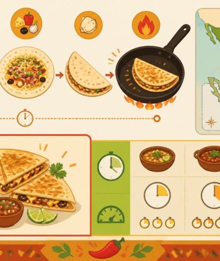 Quesadilla maison : la recette mexicaine croustillante prête en quinze minutes découvrez notre recette rapide de quesadilla maison, une spécialité mexicaine croustillante prête en seulement quinze minutes pour un repas savoureux et facile à préparer.