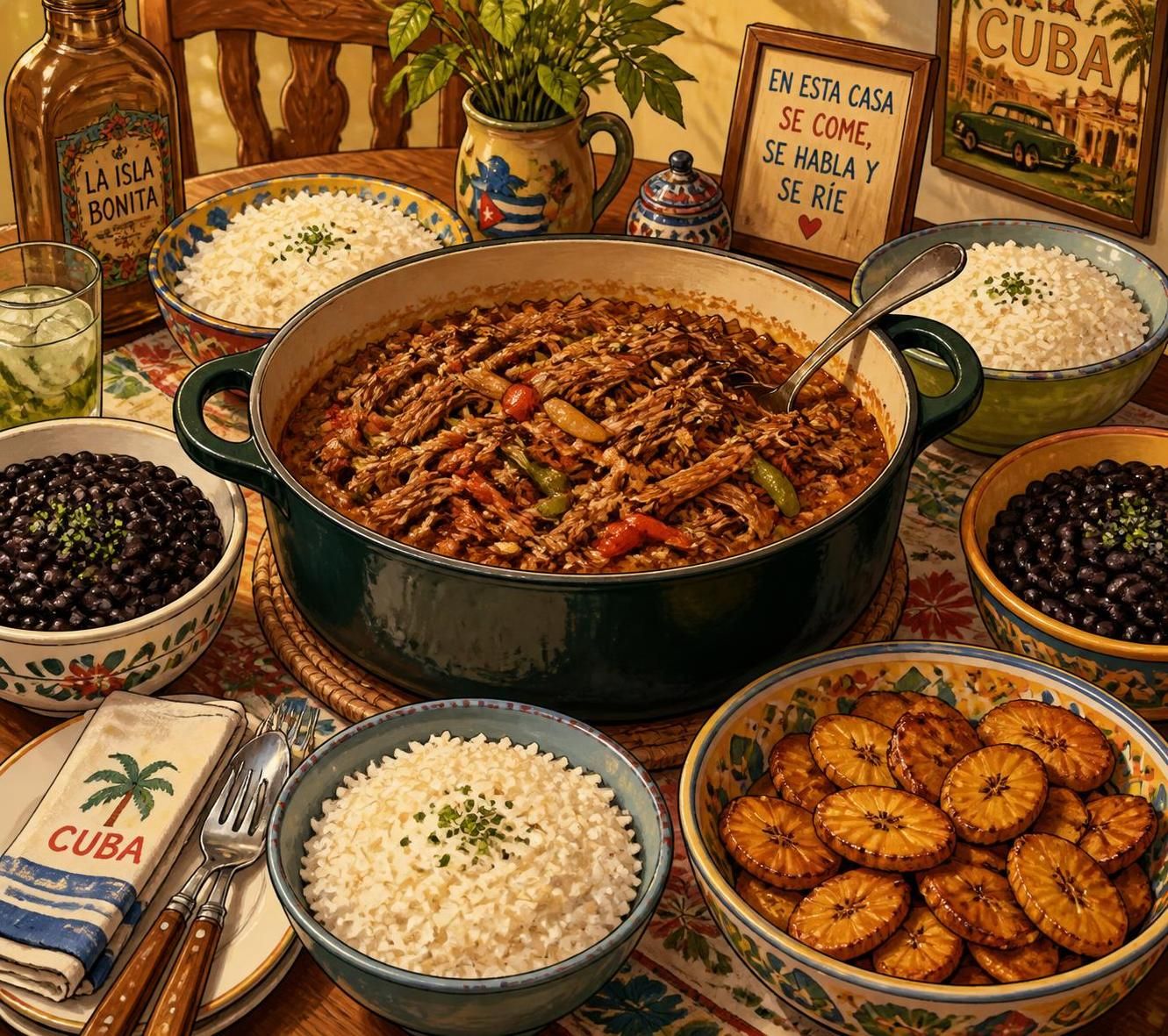découvrez la recette authentique de la ropa vieja cubaine, ce bœuf effiloché mijoté dans une sauce tomate savoureuse, comme le dimanche chez gloria à la havane.