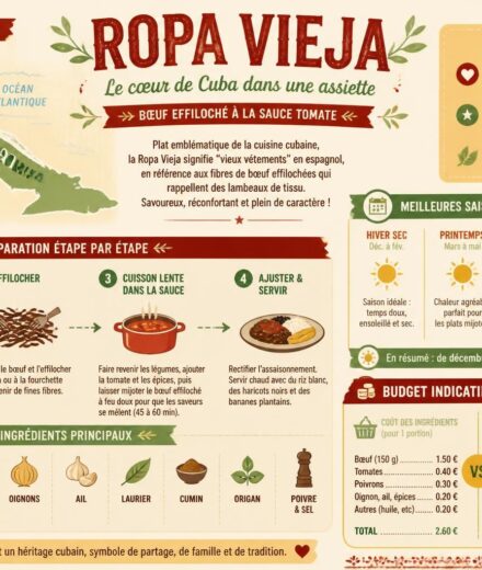 Ropa vieja cubaine : le bœuf effiloché à la sauce tomate de La Havane — comme le dimanche chez Gloria découvrez la ropa vieja cubaine, un délicieux bœuf effiloché mijoté dans une sauce tomate savoureuse, à la façon traditionnelle de la havane. un plat réconfortant et authentique, parfait pour un dimanche gourmand chez gloria.