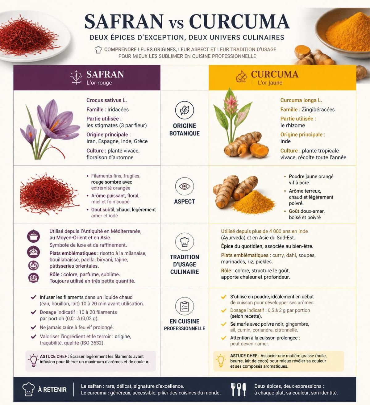 découvrez les différences entre le safran et le curcuma, deux colorants dorés aux saveurs et usages bien distincts, pour sublimer vos recettes avec originalité.