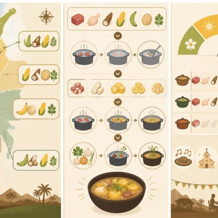 découvrez l'histoire du sancocho colombien, ce grand bouillon traditionnel des jours de fête, et suivez notre recette adaptée pour le préparer facilement chez vous.