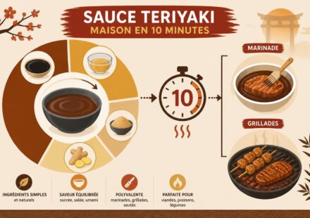 découvrez notre recette rapide de sauce teriyaki maison en dix minutes avec seulement 4 ingrédients. parfaite pour sublimer vos grillades et marinades, elle transforme vos plats en délices savoureux.