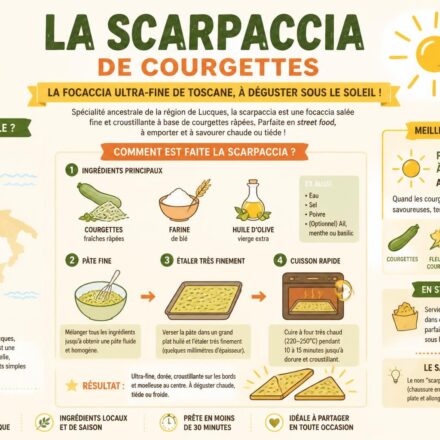 Scarpaccia de courgettes : la focaccia italienne ultra-fine qu’on mange en street food sous le soleil découvrez la scarpaccia de courgettes, la focaccia italienne ultra-fine, parfaite pour savourer une street food délicieuse et ensoleillée.