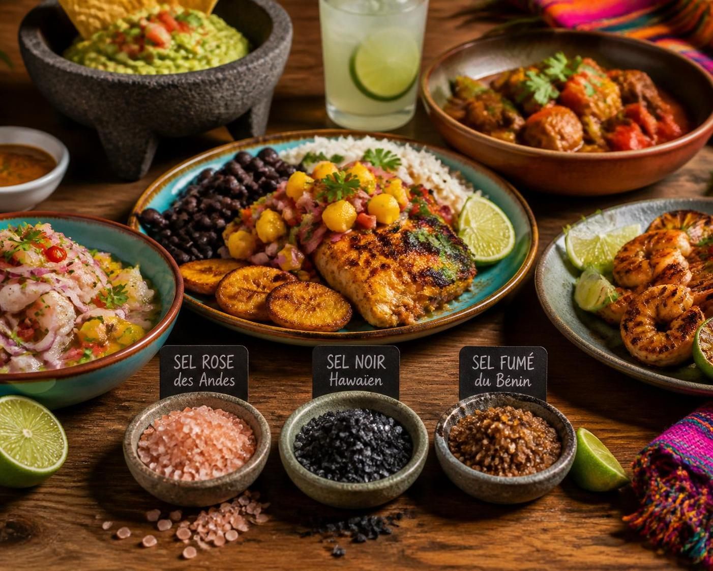 découvrez comment le sel fumé, le sel rose et le sel noir subliment les saveurs authentiques des plats latinos et caribéens pour des recettes uniques et savoureuses.