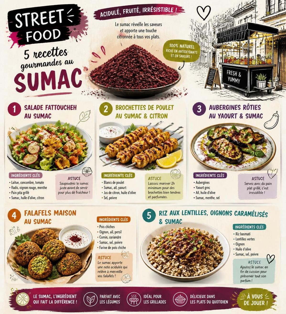 découvrez le sumac, l'épice acidulée incontournable pour apporter une touche authentique et parfumée à vos recettes latines et du moyen-orient.