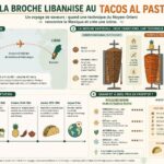 Tacos al pastor : comment la broche libanaise est devenue mexicaine — histoire et recette découvrez l'histoire fascinante des tacos al pastor, comment la broche libanaise a été adaptée au mexique, et apprenez la recette authentique pour les préparer chez vous.