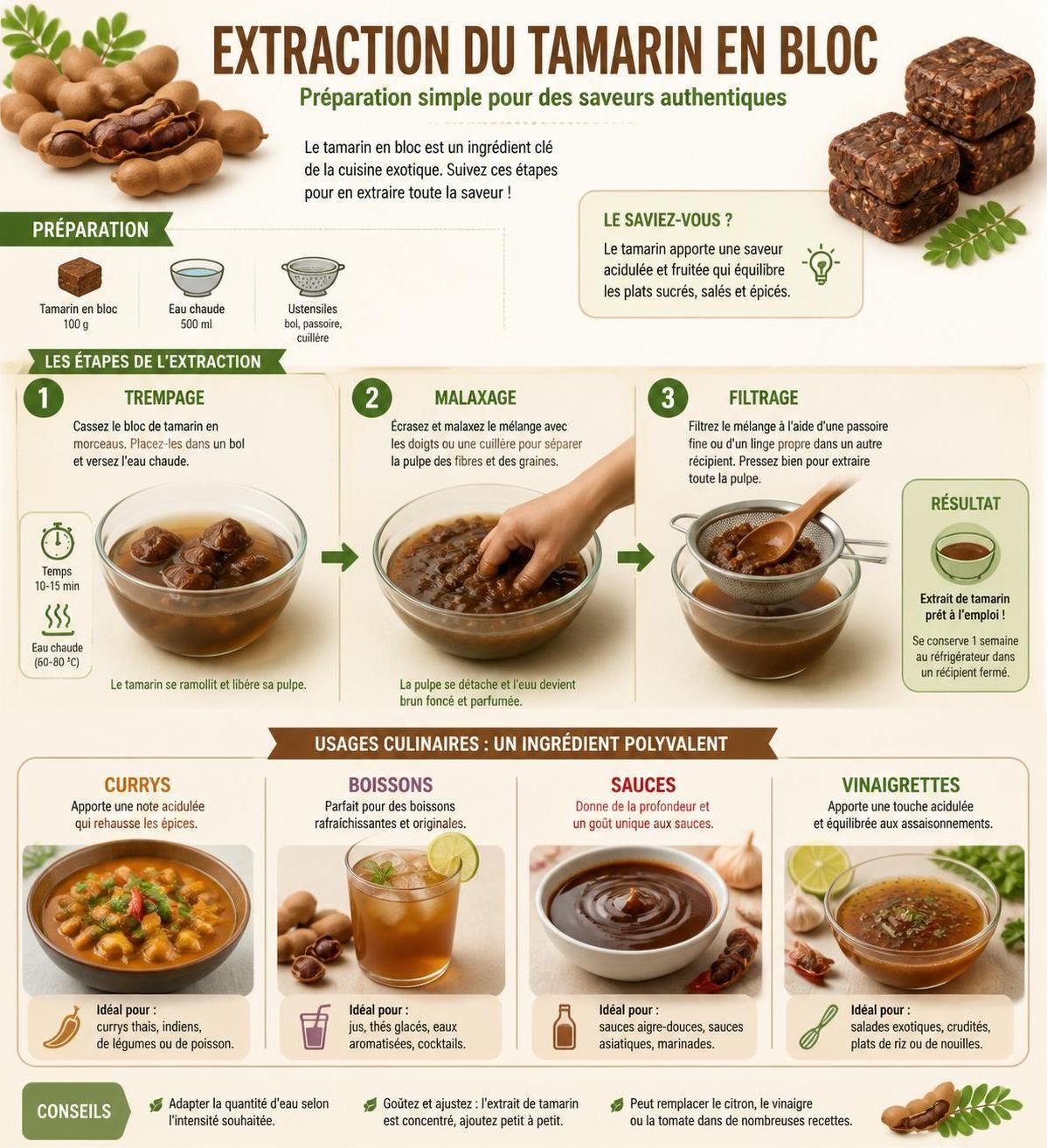découvrez le tamarin, l'épice-fruit idéale pour acidifier naturellement vos agua fresca, currys et sauces sans utiliser de vinaigre, apportant une touche unique et savoureuse à vos recettes.
