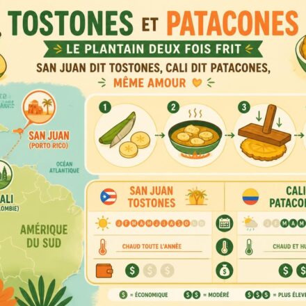 Tostones et patacones : le plantain deux fois frit — San Juan dit tostones, Cali dit patacones, même amour découvrez les tostones et patacones, ces délicieuses spécialités à base de plantain deux fois frits, incontournables à san juan et cali, où le même amour pour ce plat réunit les saveurs caribéennes et colombiennes.
