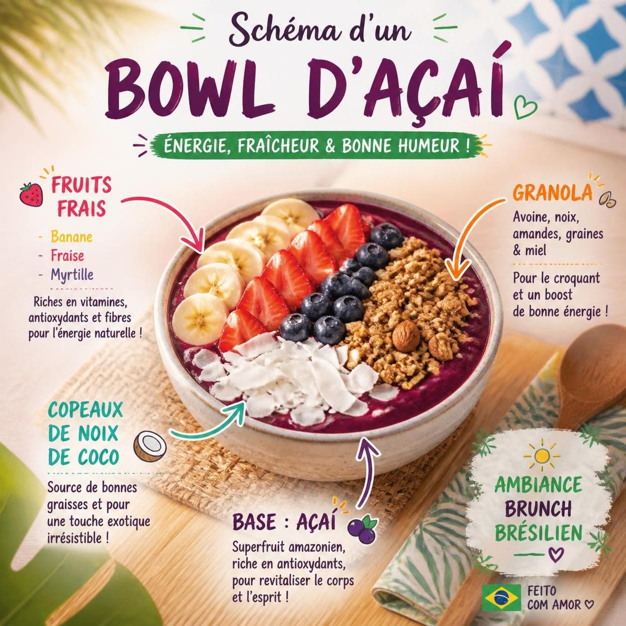 découvrez le secret de l'açaï brésilien, ce super-fruit violet de são paulo, et apprenez à préparer un authentique bowl maison délicieux et sain.
