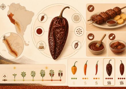 Ají panca : le piment fumé péruvien sans lequel l’anticucho et les marinades andines n’ont pas leur goût découvrez l'ají panca, le piment fumé péruvien essentiel pour rehausser le goût authentique des anticuchos et des marinades traditionnelles andines.