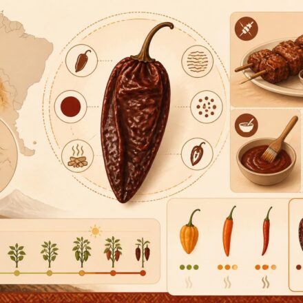 Ají panca : le piment fumé péruvien sans lequel l’anticucho et les marinades andines n’ont pas leur goût découvrez l'ají panca, le piment fumé péruvien essentiel pour rehausser le goût authentique des anticuchos et des marinades traditionnelles andines.