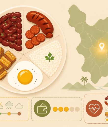 découvrez la bandeja paisa de medellín, un plat traditionnel colombien composé de haricots, chorizo, riz, chicharrón et œuf sur le plat, réunis dans une assiette savoureuse et généreuse.