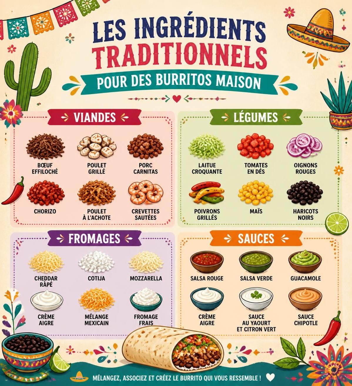 découvrez nos astuces pour préparer des burritos maison authentiques : comment bien les farcir et les rouler comme dans une vraie taqueria mexicaine.