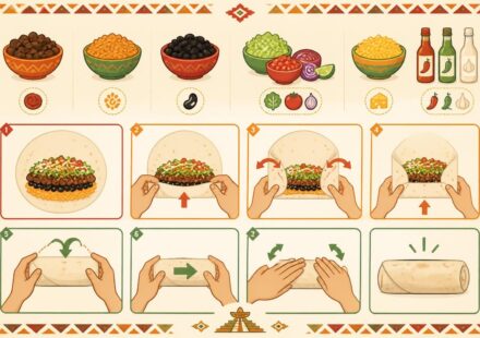 Burritos maison : comment les farcir et les rouler comme dans une vraie taqueria mexicaine apprenez à préparer des burritos maison authentiques : astuces pour bien farcir et rouler vos tortillas comme dans une taqueria mexicaine traditionnelle.