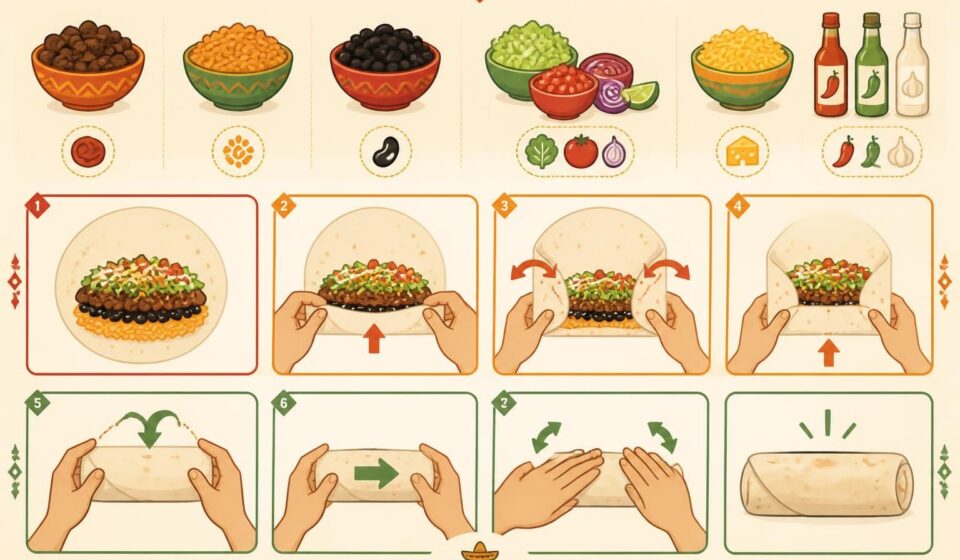 apprenez à préparer des burritos maison authentiques : astuces pour bien farcir et rouler vos tortillas comme dans une taqueria mexicaine traditionnelle.