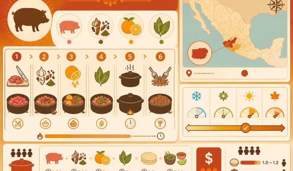 découvrez les carnitas michoacanas, un porc confit typique du mexique, tendre et savoureux, parfait pour garnir tous vos tacos avec une explosion de goût authentique.