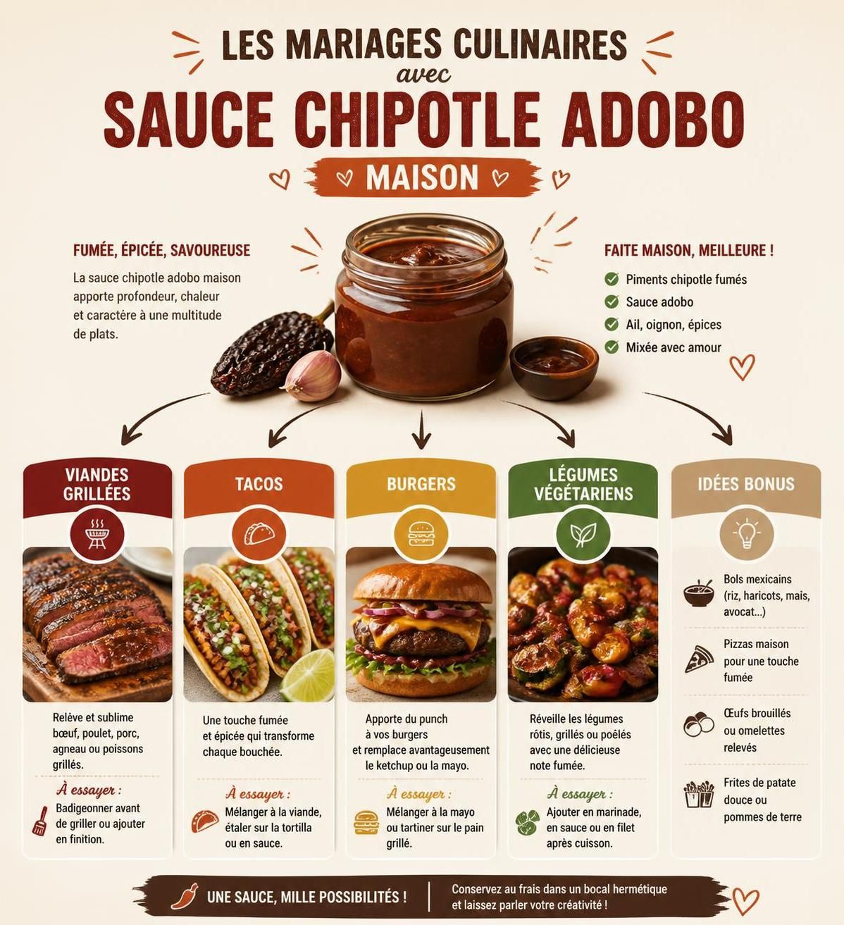 découvrez comment fumer des jalapeños et préparer une sauce chipotle en adobo maison pour conserver ce délice épicé dans votre réfrigérateur toute l'année.