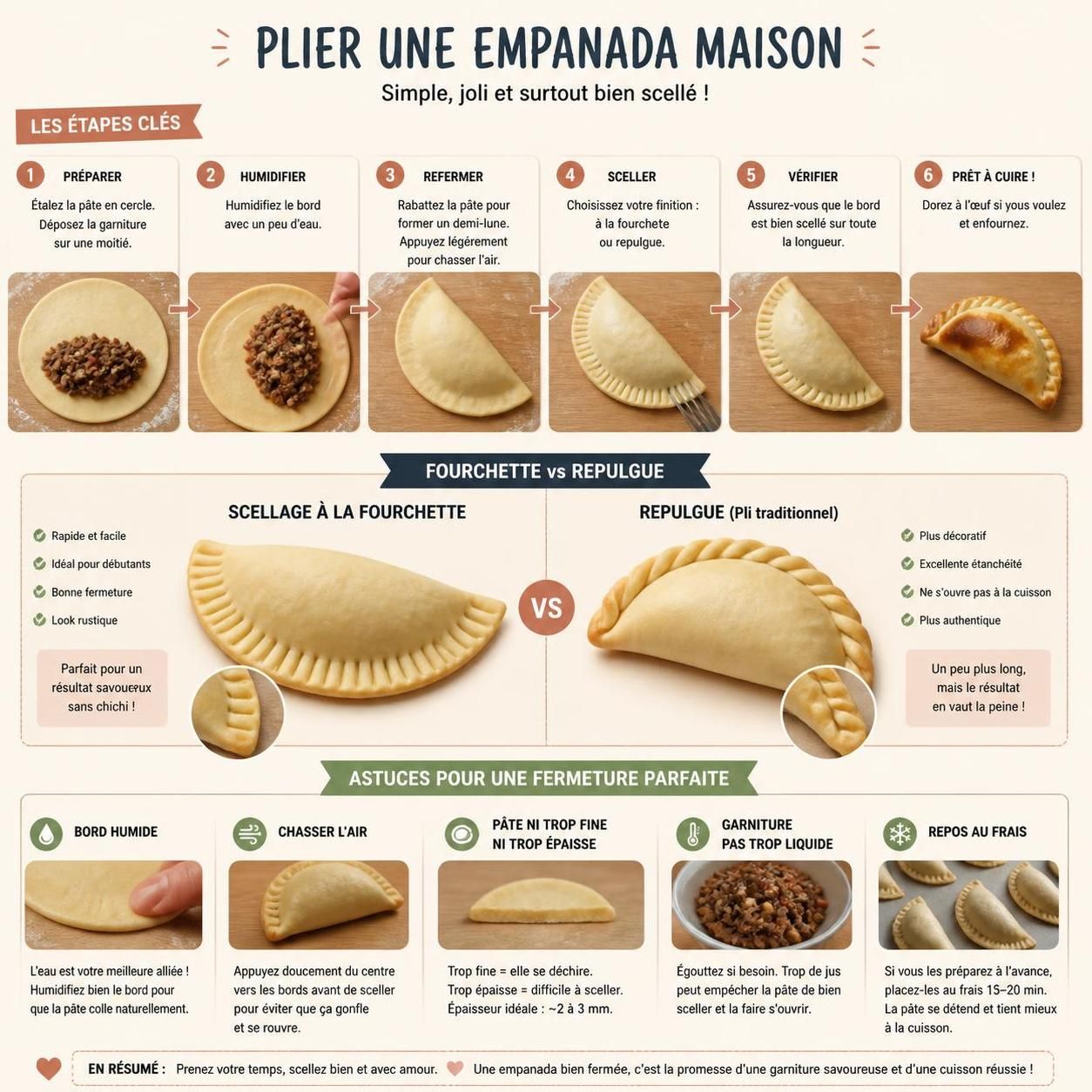 découvrez notre recette de masa maison en blé ou en maïs, idéale pour réaliser des empanadas parfaits avec des chaussons qui ne s'ouvrent pas lors de la cuisson.