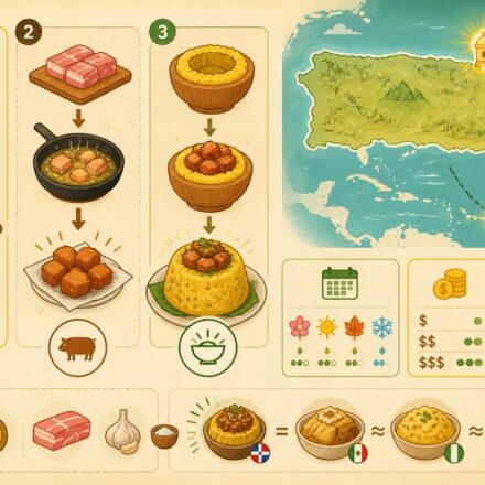 Mofongo porto-ricain : purée de plantain farcie au porc frit — la recette de San Juan à reproduire chez soi découvrez la recette authentique du mofongo porto-ricain, une purée de plantain délicieusement farcie au porc frit, inspirée de san juan, facile à préparer chez vous pour un repas savoureux.