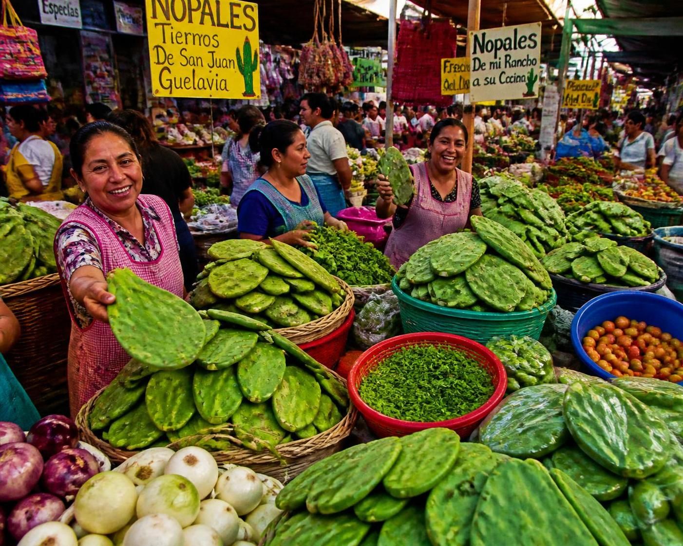 découvrez comment préparer des nopalitos en salade, les raquettes de cactus typiques du marché de oaxaca, sans épines, pour une recette fraîche et authentique.