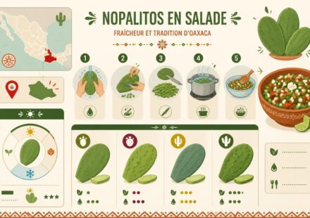 découvrez comment préparer des nopalitos en salade, les raquettes de cactus typiques d'oaxaca, sans épines, pour un plat frais et authentique comme au marché mexicain.