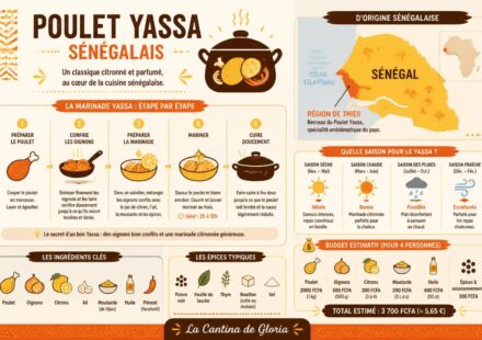 Poulet yassa sénégalais : marinade aux oignons confits et citron — la version de la Cantina de Gloria découvrez la recette authentique du poulet yassa sénégalais de la cantina de gloria, mariné aux oignons confits et citron pour une explosion de saveurs uniques.