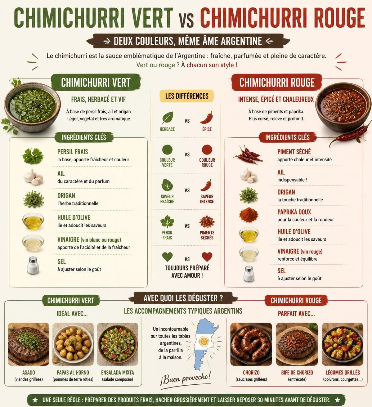 découvrez la recette authentique de la sauce chimichurri verte et rouge, un incontournable argentin parfait pour sublimer toutes vos grillades d'été.