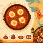 découvrez la shakshuka, un plat traditionnel du moyen-orient composé d'œufs pochés dans une sauce tomate épicée, parfait pour partager en famille ou entre amis.