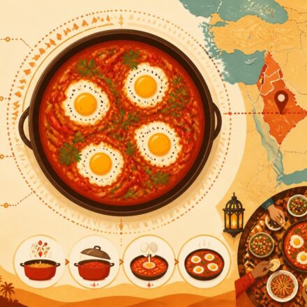 Shakshuka : œufs pochés en sauce tomate épicée — le plat du Moyen-Orient qui nourrit toute une table découvrez la shakshuka, un plat traditionnel du moyen-orient composé d'œufs pochés dans une sauce tomate épicée, parfait pour partager en famille ou entre amis.