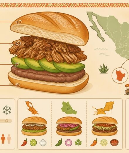 Torta mexicaine : pain telera, haricots, avocat et carnitas — le sandwich de rue du samedi matin découvrez la torta mexicaine authentique avec pain telera, haricots, avocat et carnitas, le sandwich de rue incontournable du samedi matin pour un délicieux goût du mexique.