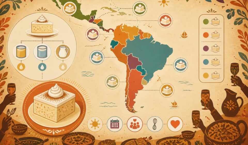découvrez le gâteau tres leches, le dessert buvard emblématique de toute l'amérique latine, servi comme à la grande table de la cantina.
