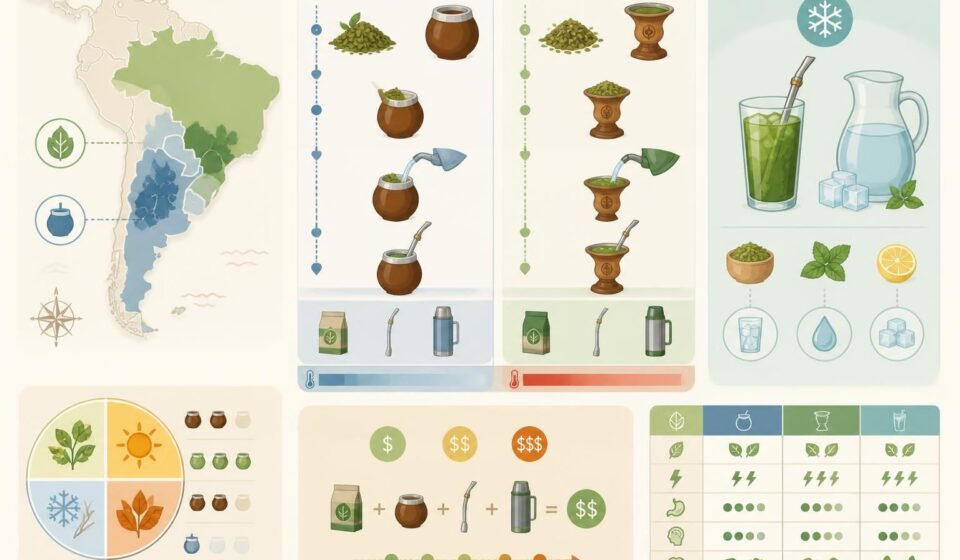 découvrez comment préparer le yerba mate argentin, ses différences avec le chimarrão brésilien et explorez ses variantes froides pour une expérience authentique et rafraîchissante.