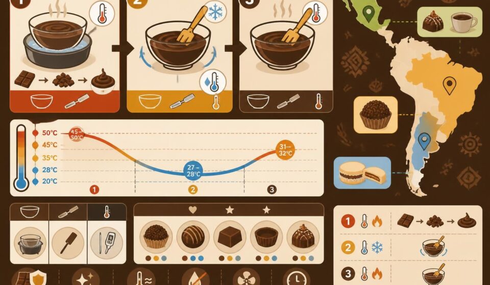 découvrez comment tempérer parfaitement le chocolat pour réussir vos brigadeiros, truffes et desserts latinos de la cantina avec nos astuces simples et efficaces.
