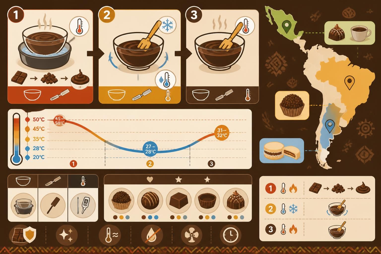découvrez comment tempérer parfaitement le chocolat pour réussir vos brigadeiros, truffes et desserts latinos de la cantina avec nos astuces simples et efficaces.
