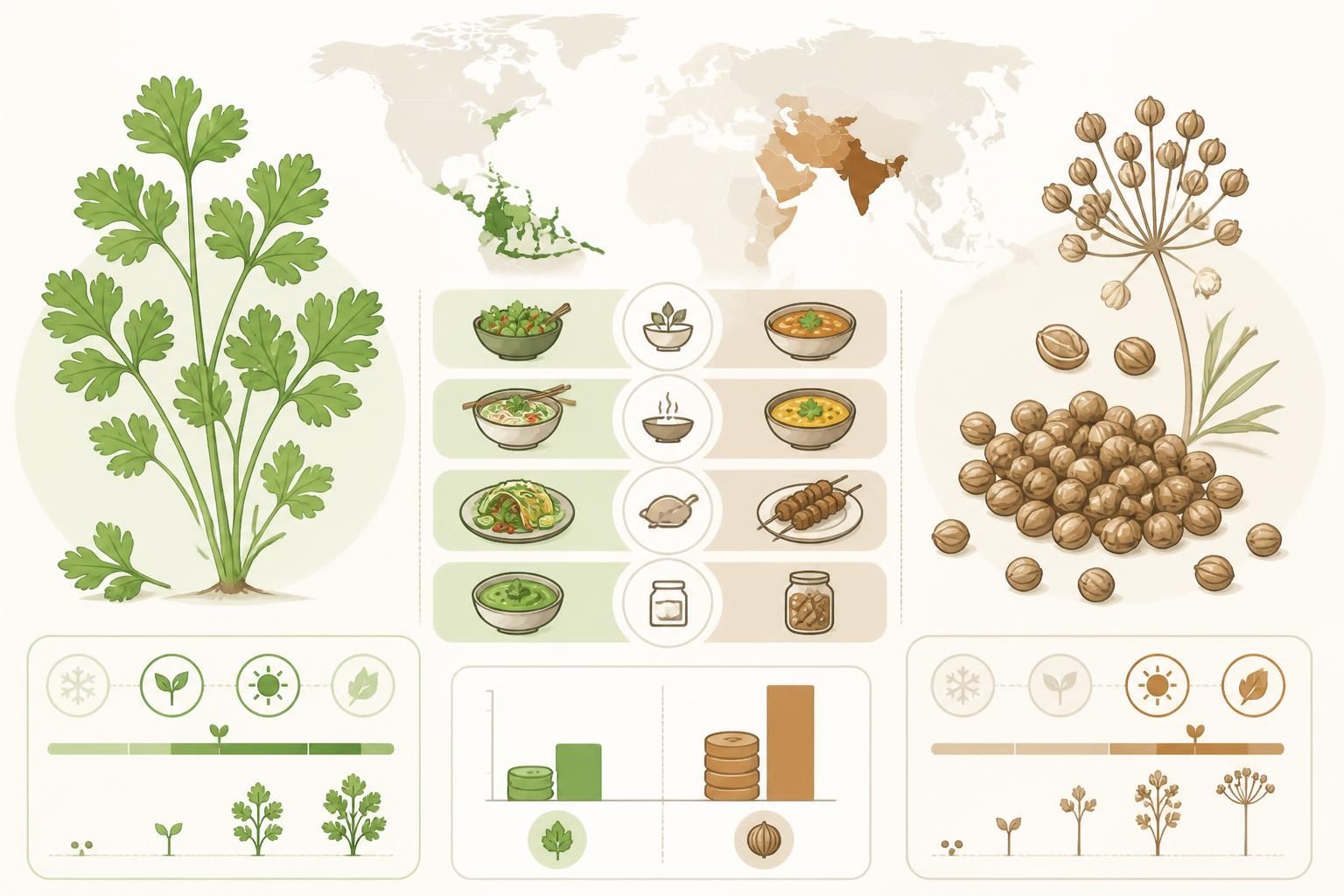 découvrez les différences entre la coriandre fraîche et la coriandre en graines, deux formes du même plant aux usages culinaires distincts pour sublimer vos recettes.