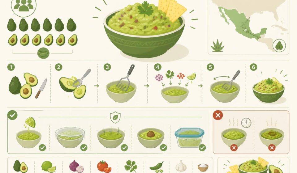découvrez comment préparer un guacamole pour dix personnes en grande quantité sans qu'il noircisse entre deux services, grâce à nos astuces simples et efficaces pour préserver sa fraîcheur et sa couleur.
