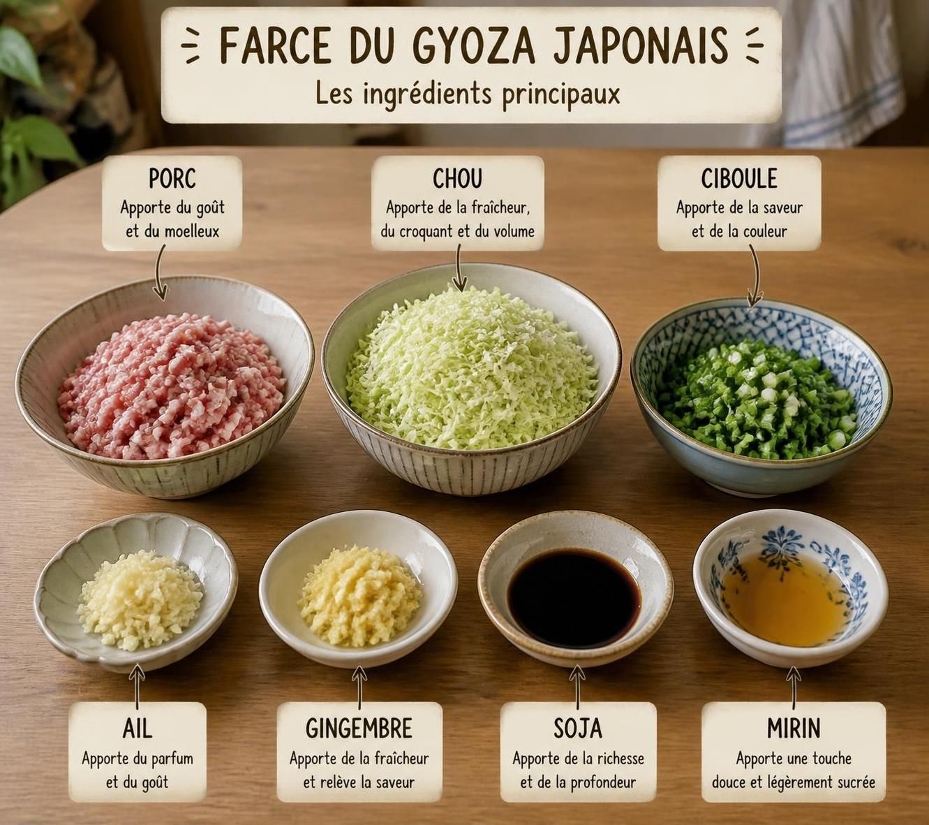 découvrez comment préparer des gyozas japonais authentiques avec une farce savoureuse, un pliage traditionnel et une cuisson vapeur-poêlée parfaite. apportez le charme du street food japonais directement dans votre cuisine.