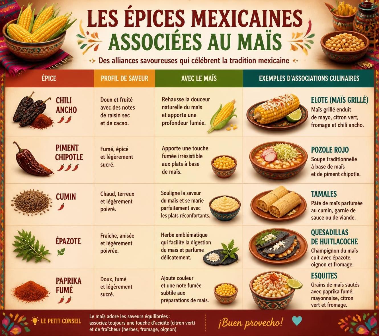découvrez six recettes savoureuses pour cuisiner le maïs à la mexicaine, bien au-delà de l'épi grillé à la plancha. variez les plaisirs avec des préparations originales et authentiques.
