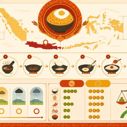 Nasi goreng indonésien : le riz frit aux épices, à l’oeuf et à la sambal que le monde entier connaît découvrez le nasi goreng indonésien, un riz frit aux épices savoureuses, œuf et sambal, célèbre dans le monde entier pour ses saveurs authentiques et son goût unique.