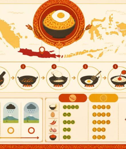découvrez le nasi goreng indonésien, un riz frit aux épices savoureuses, œuf et sambal, célèbre dans le monde entier pour ses saveurs authentiques et son goût unique.